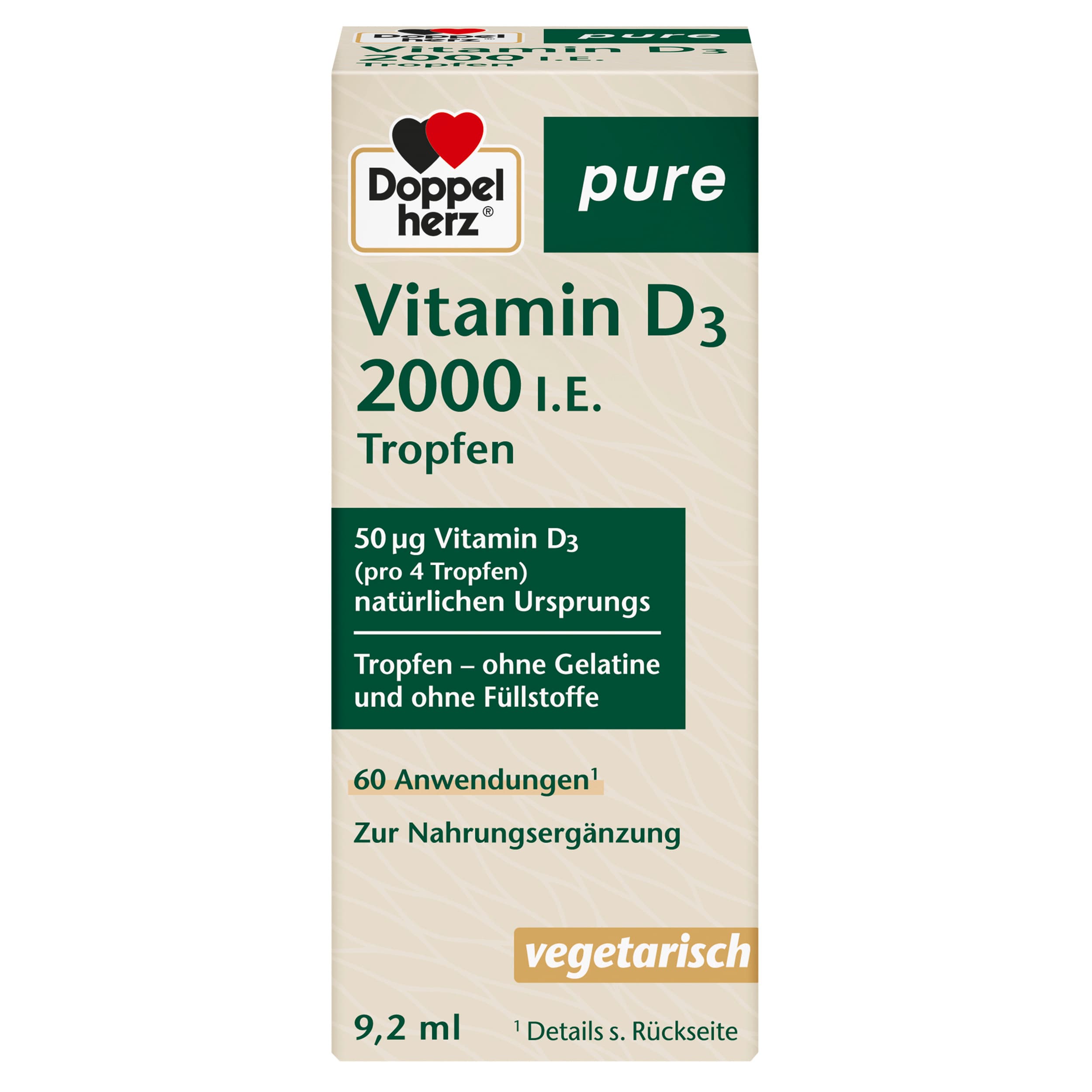Doppelherz pure Vitamin D3 2000 I.E. Tropfen