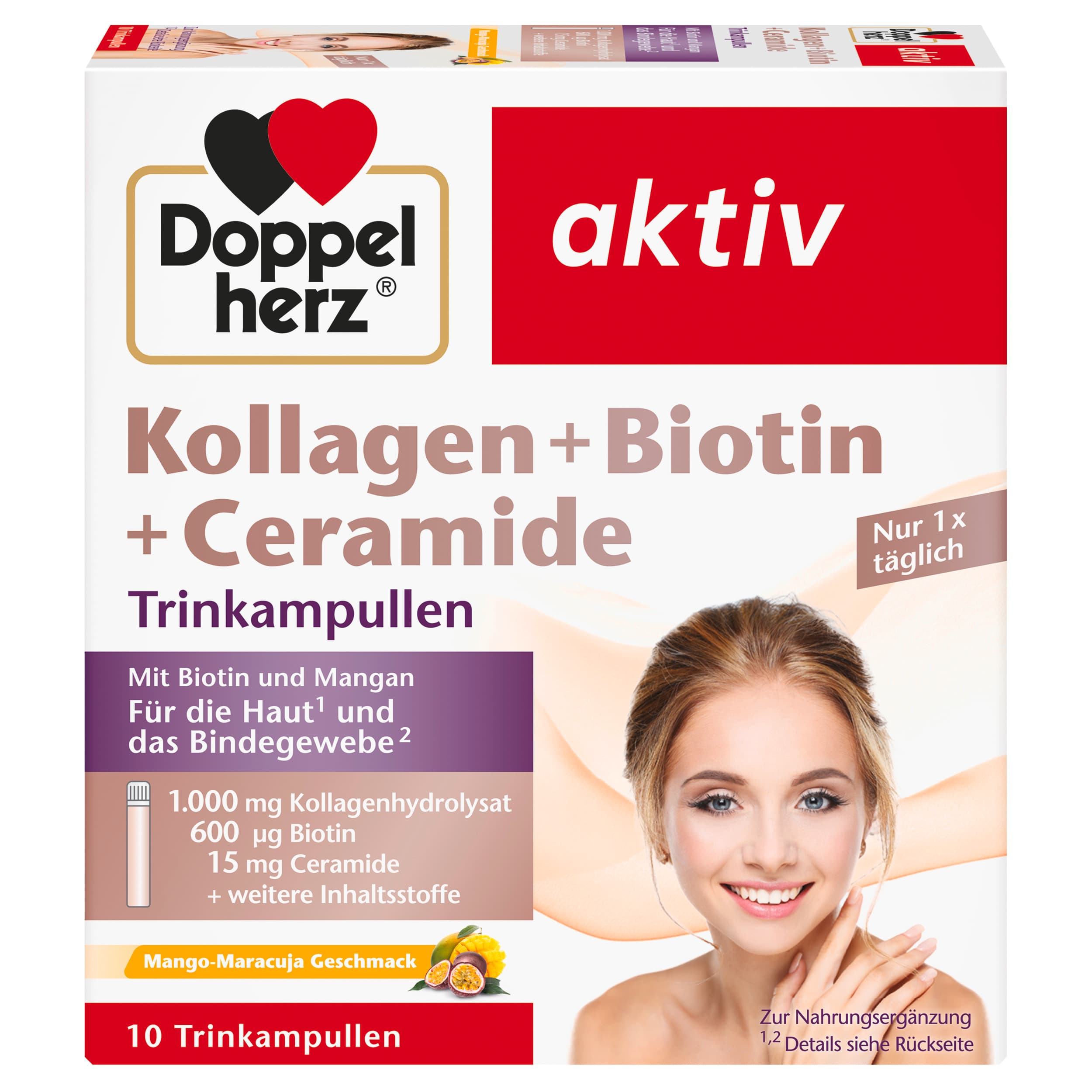Doppelherz Kollagen + Biotin + Ceramide 10 Trinkampullen