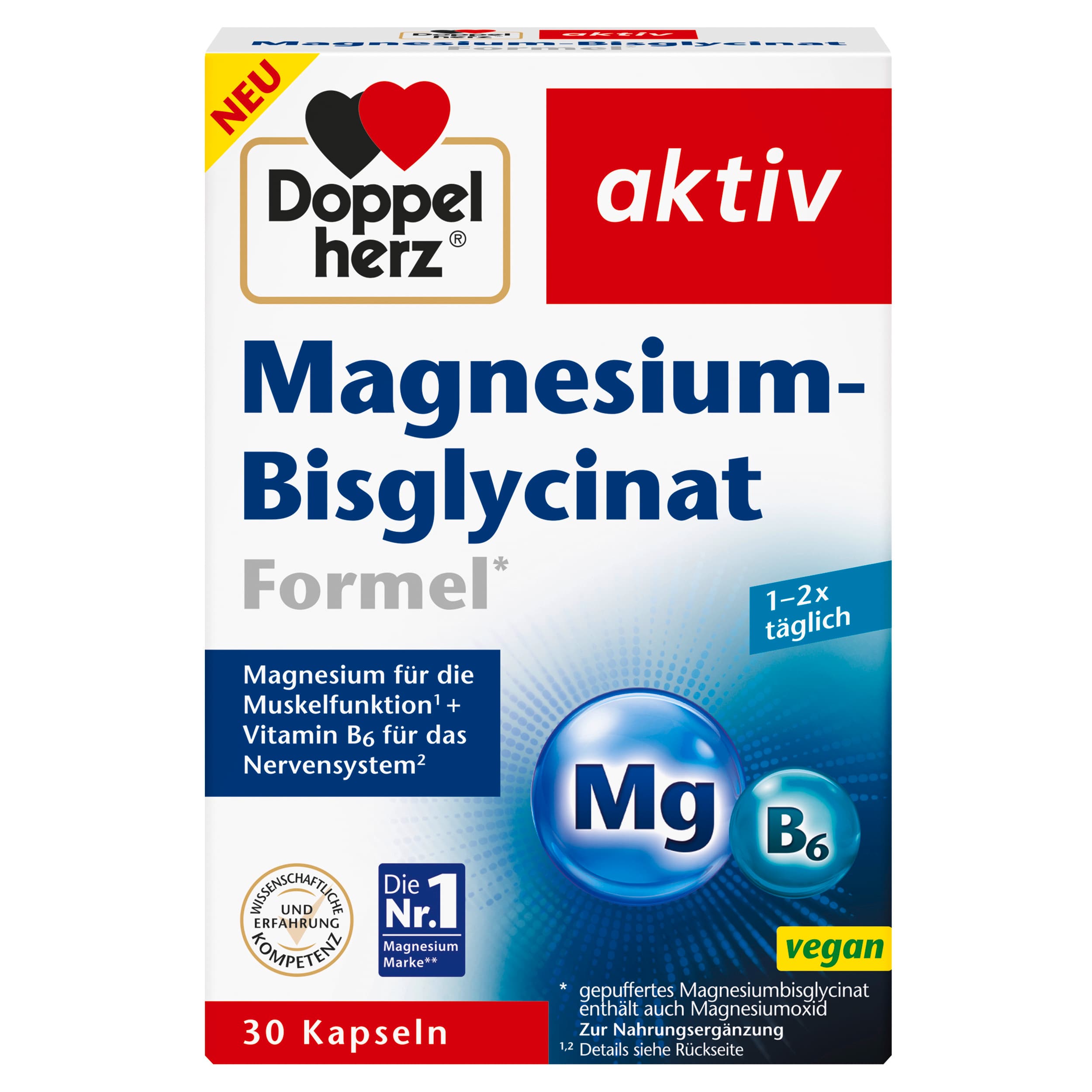 Doppelherz aktiv Magnesium-Bisglycinat 30 Kapseln