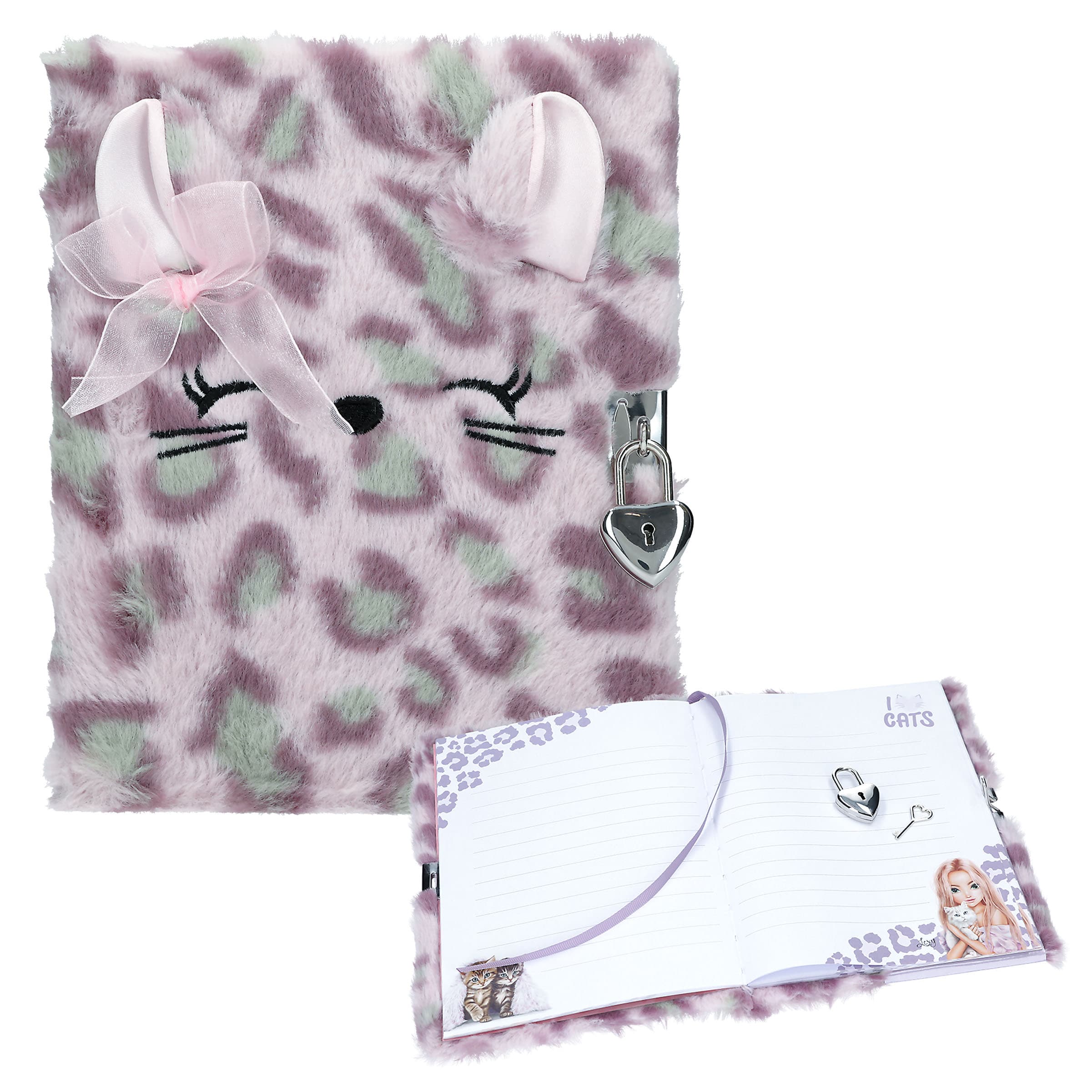 TOPModel COSY CAT Tagebuch mit Schloss Flieder