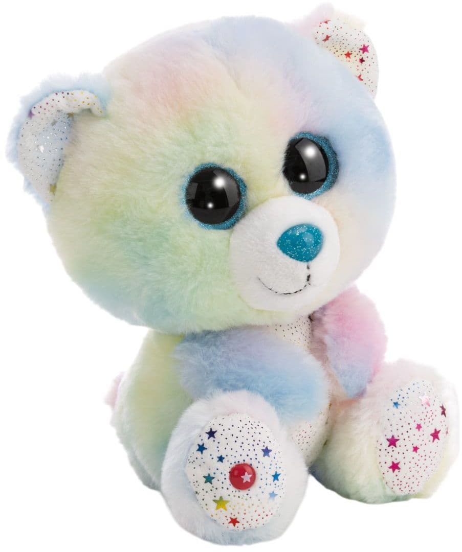 NICI Kuscheltier GLUBSCHIS Bär Regenbogen Snoomi schlenkernd 25cm