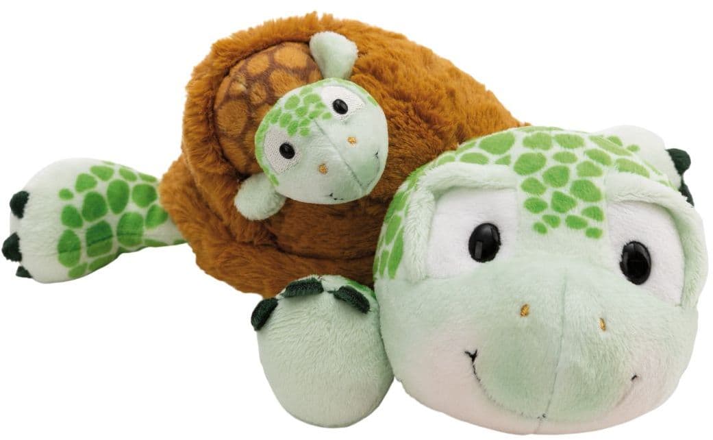 NICI Kuscheltier Schildkröte mit Baby liegend 28cm