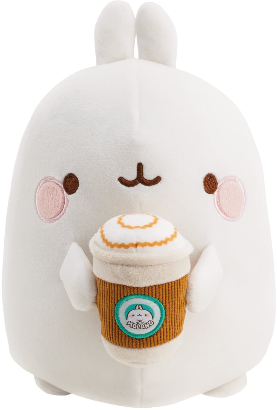 NICI Kuscheltier Molang mit Kaffeebecher 16cm