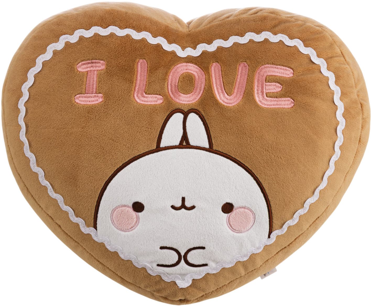 NICI Kissen Molang Lebkuchenherz 35x28,5cm