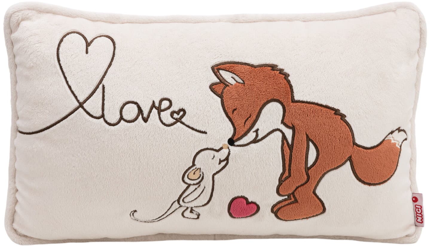 NICI Kissen Love Fuchs Miro & Maus Mira 43x25cm