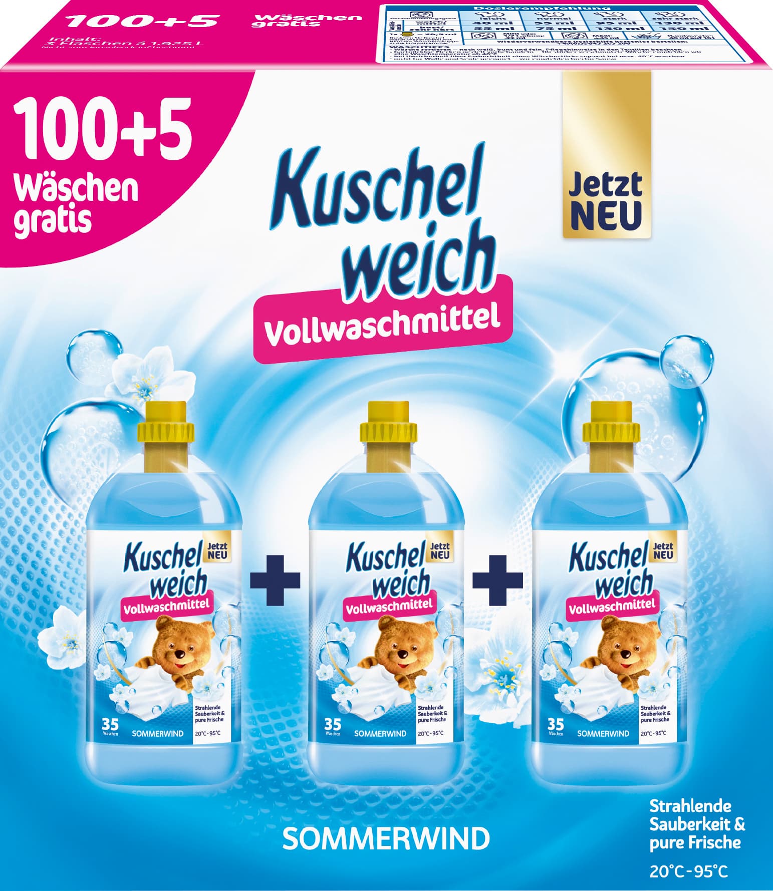 Kuschelweich Vollwaschmittel Sommerwind Maxipack