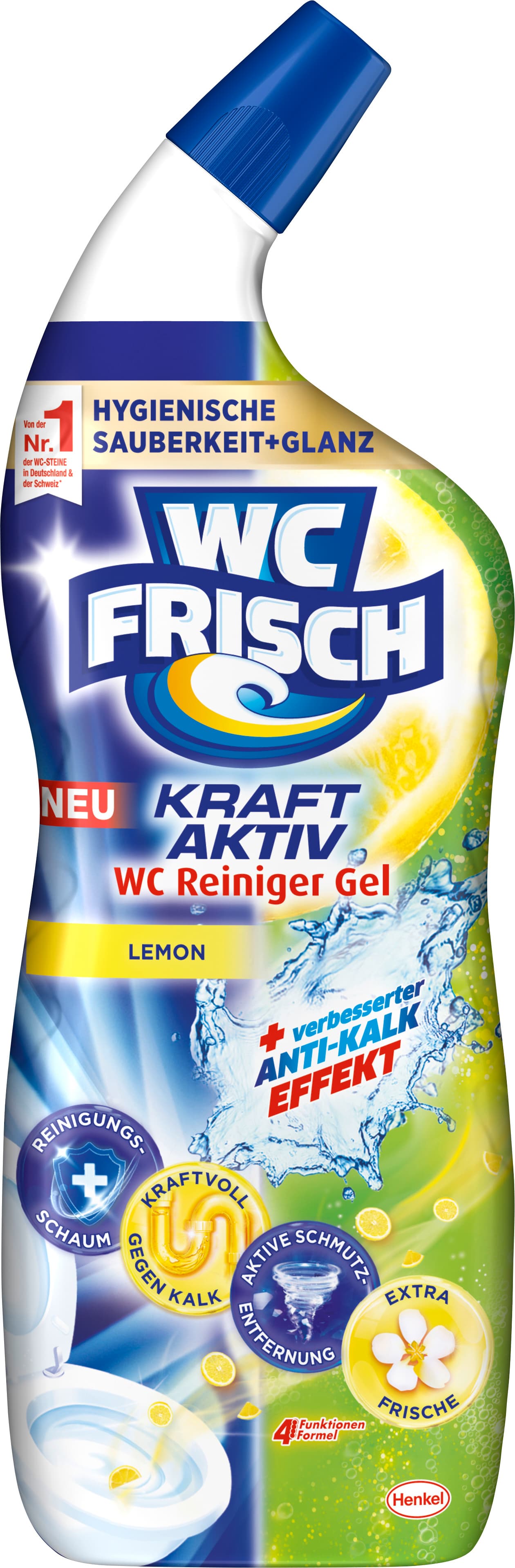 WC FRISCH Kraft Aktiv WC Reiniger Gel Lemon 750 ml