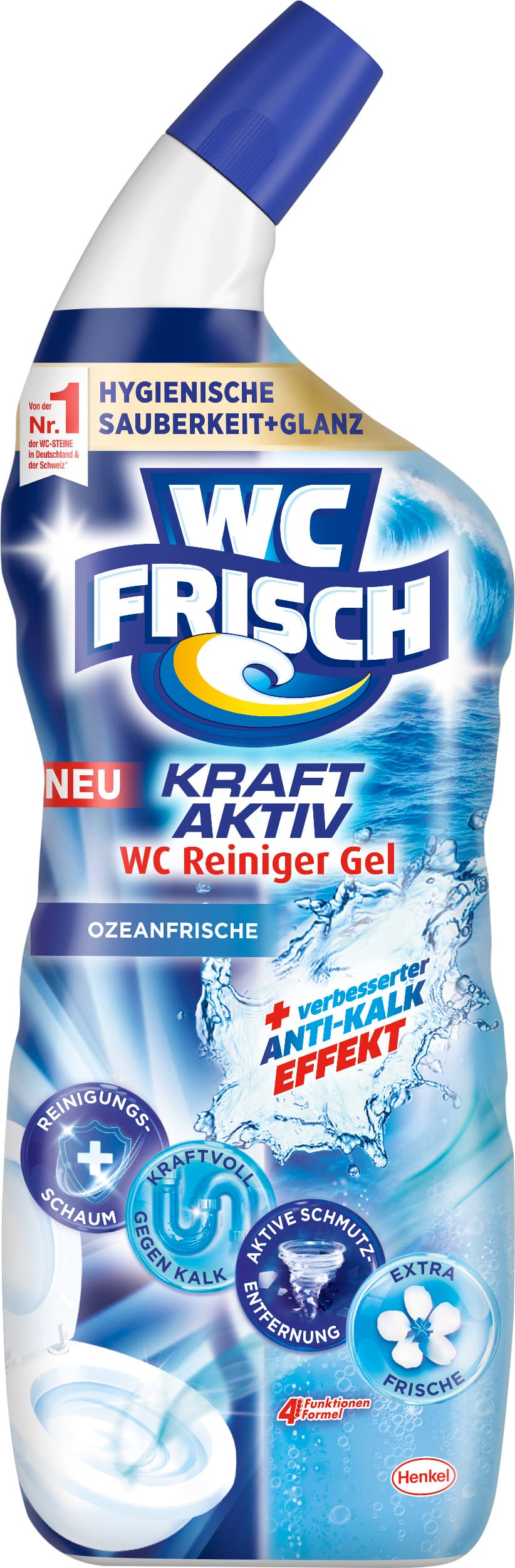 WC FRISCH Kraft Aktiv WC Reiniger Gel Ozeanfrische 750 ml