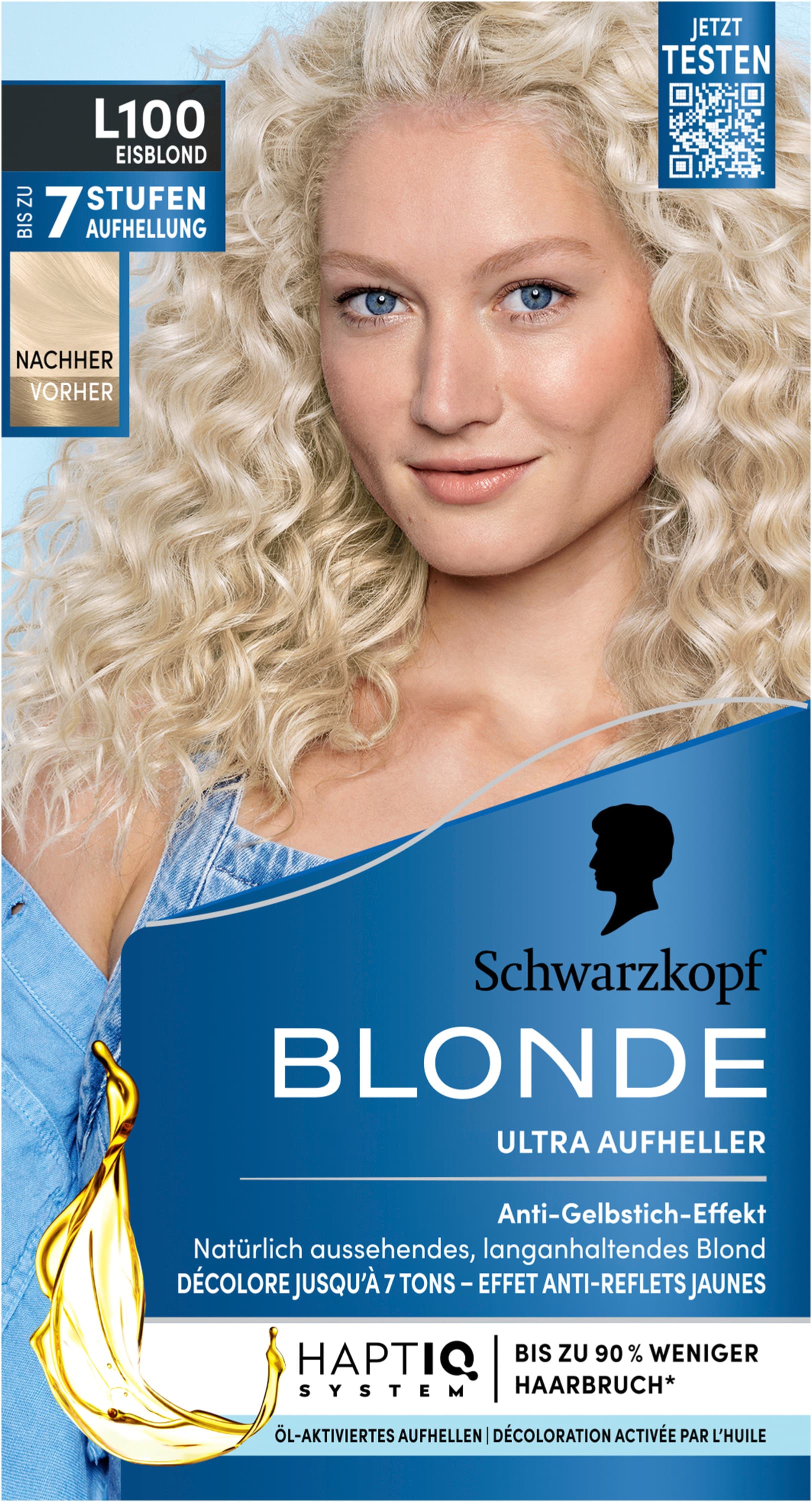 Schwarzkopf BLONDE Ultra Aufheller Anti-Gelbstich-Effekt