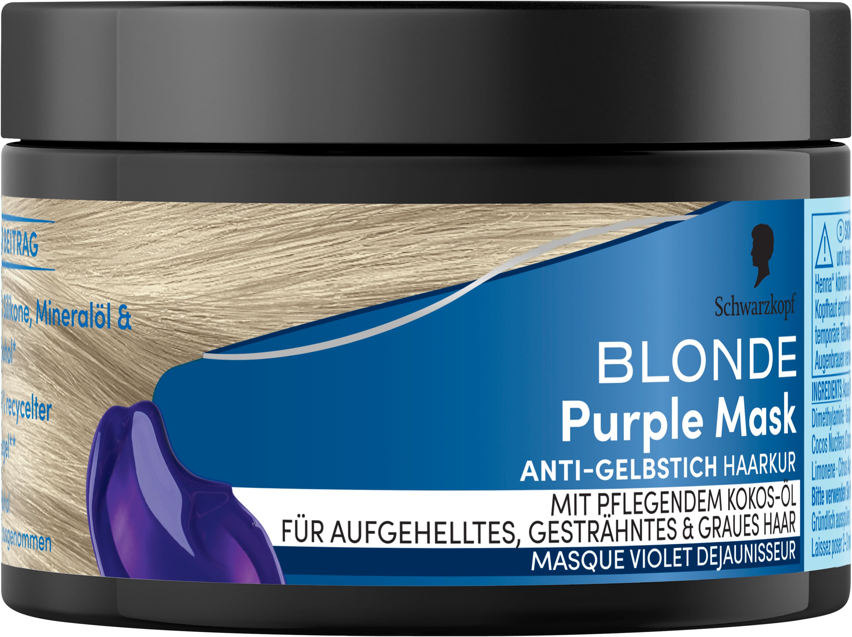 Schwarzkopf Blonde Purple Mask Anti-Gelbstich Effekt Haarmaske