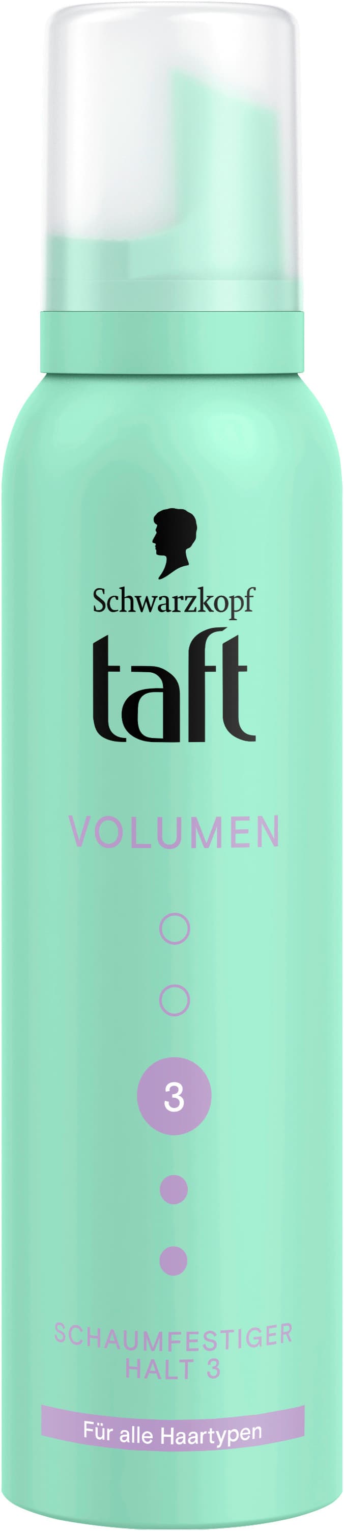 Taft Volume Penové tužidlo pre všetky typy vlasov, 150 ml, úroveň fixácie 3 - stredná fixácia
