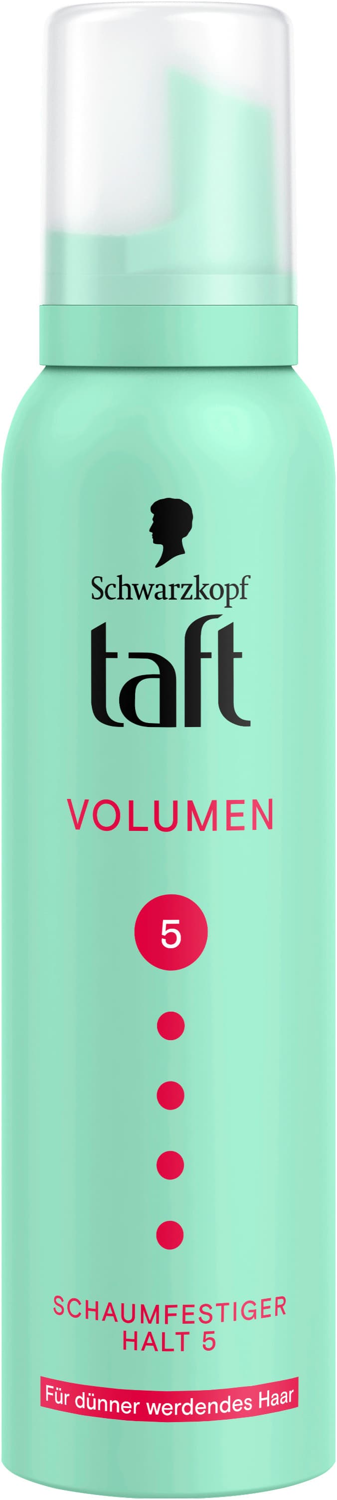 Taft Volume Penové tužidlo na rednúce vlasy, 150 ml, úroveň fixácie 5 - veľmi silná fixácia
