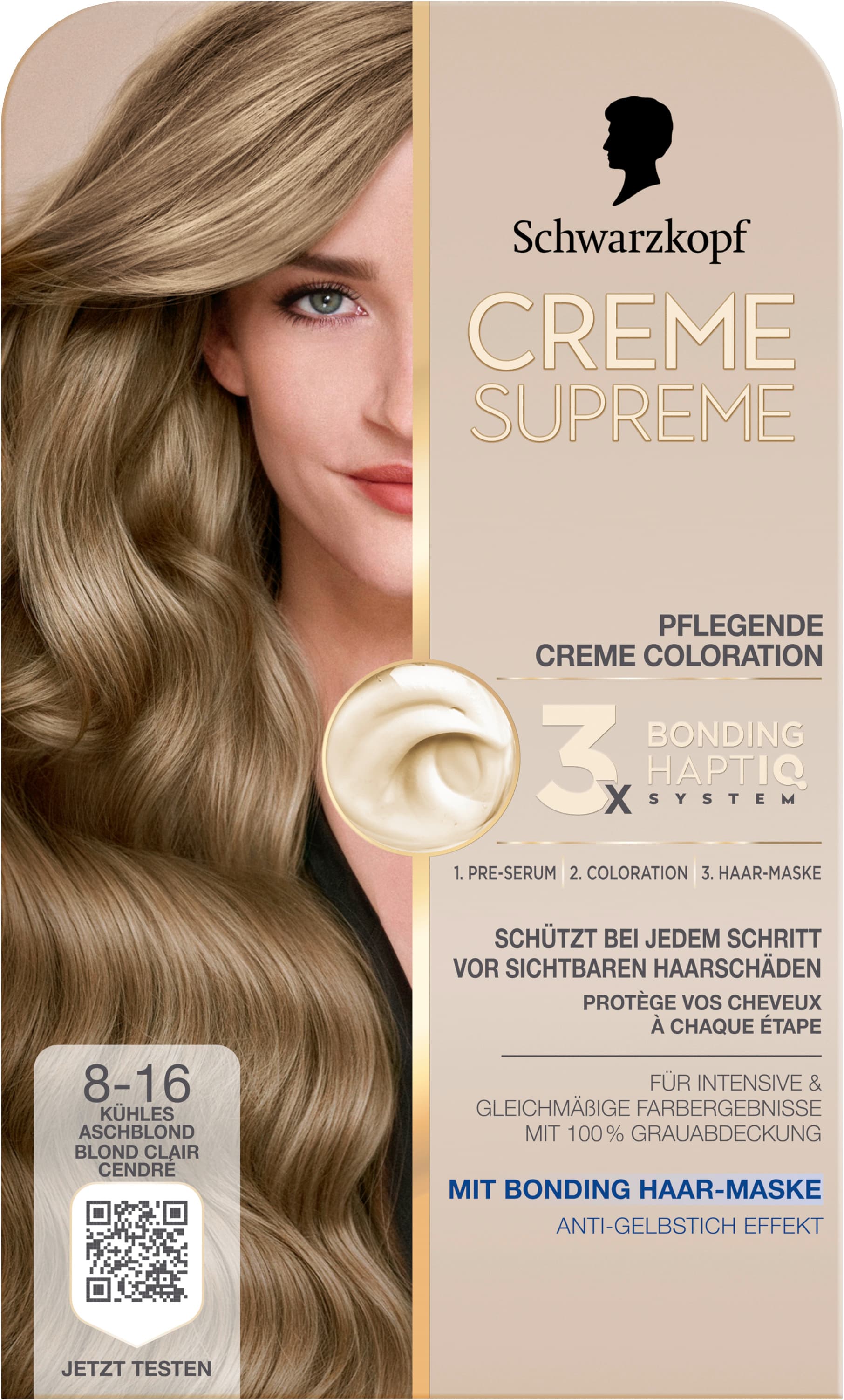 Schwarzkopf Creme Supreme 8-16 Kühles Aschblond