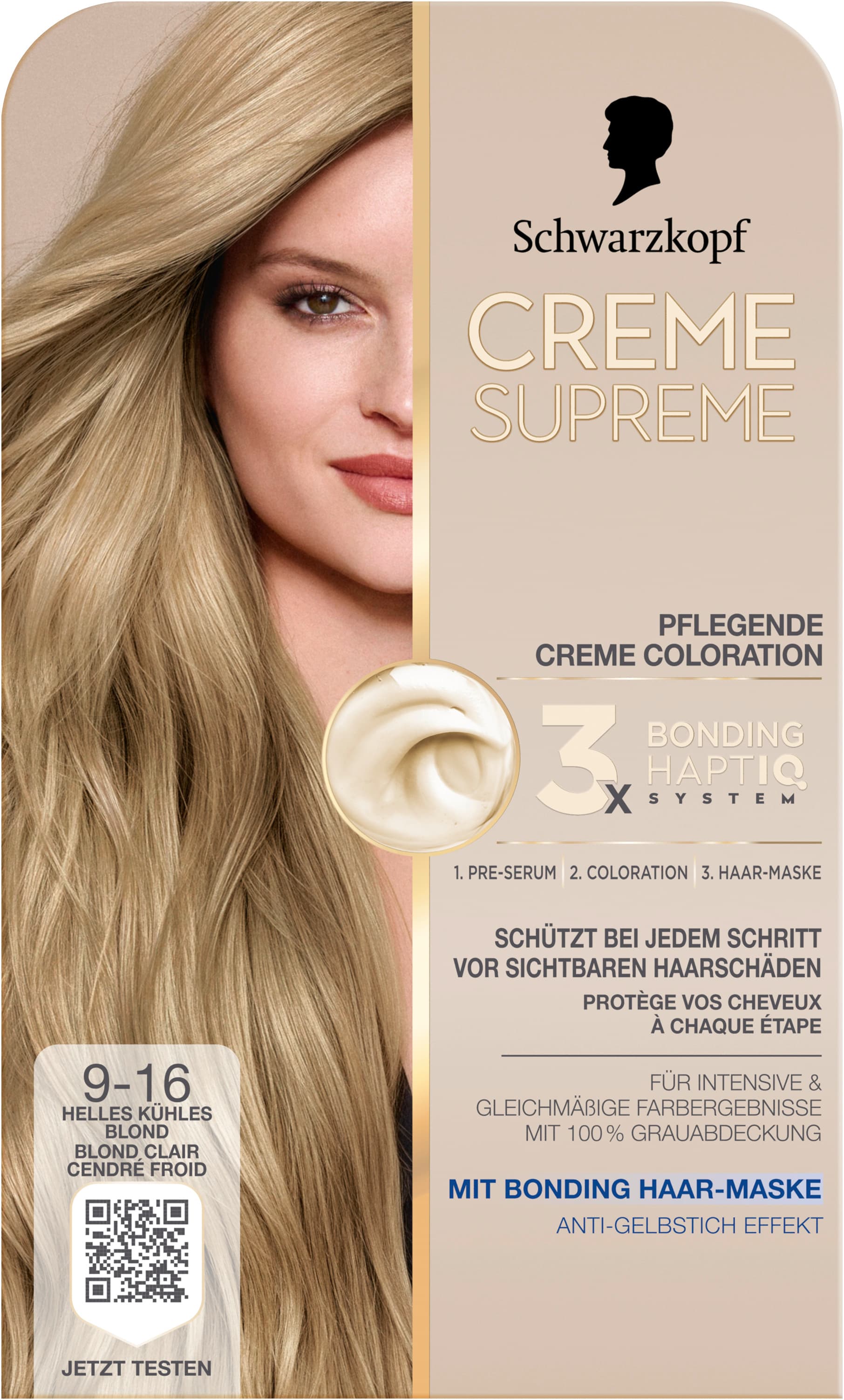 Schwarzkopf Creme Supreme 9-16 Helles Kühles Blond