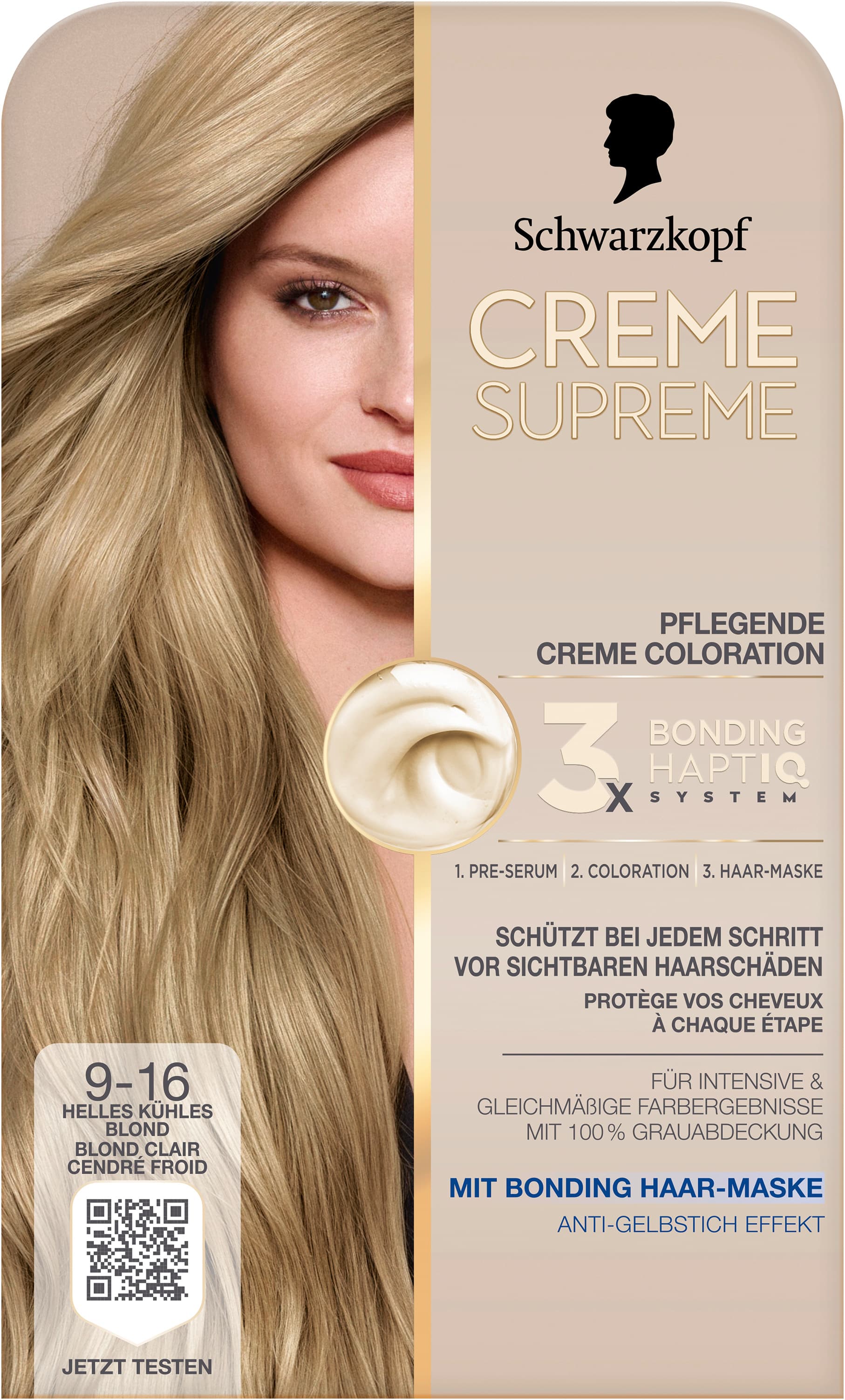 Schwarzkopf Creme Supreme 9-16 Helles Kühles Blond
