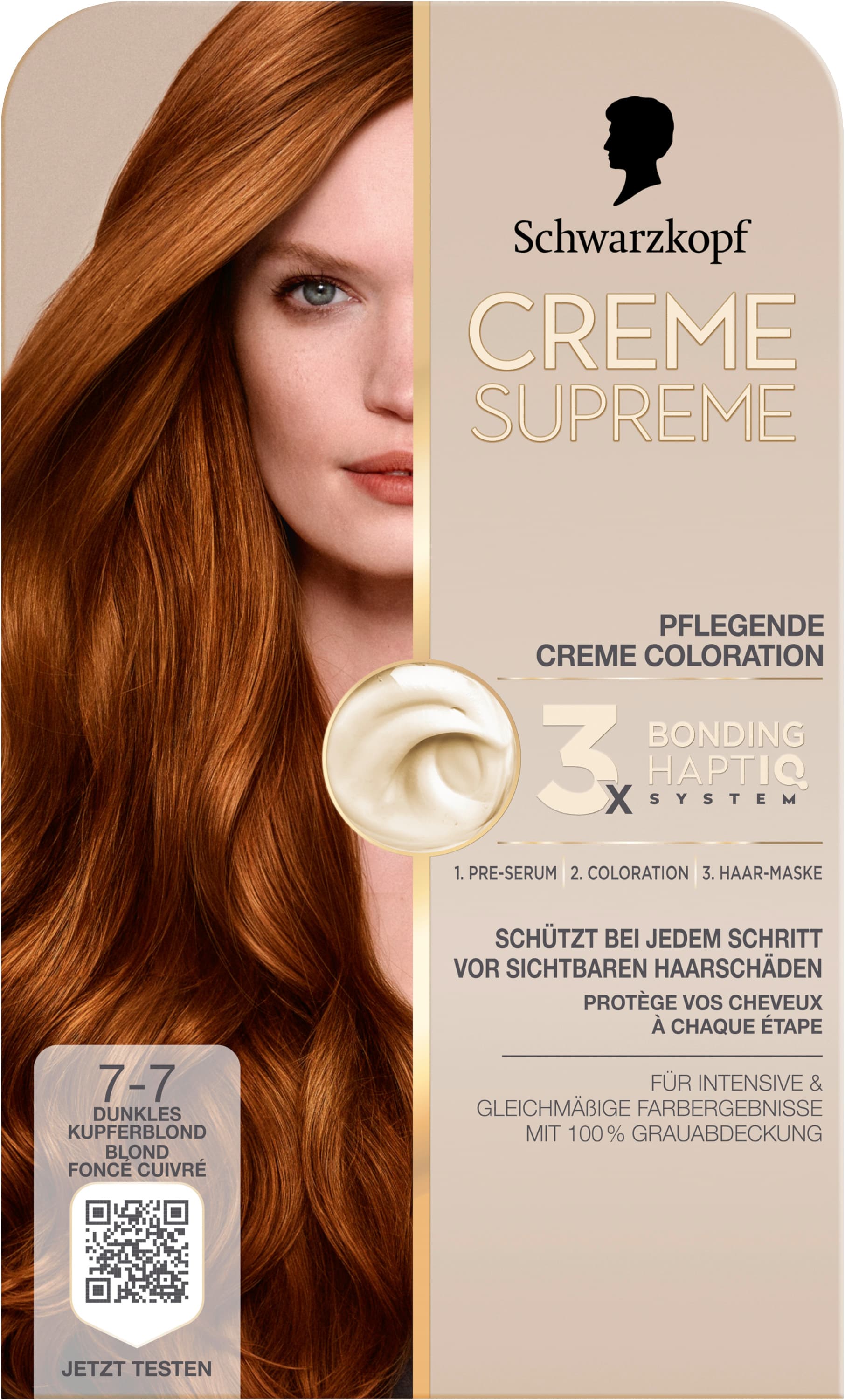 Schwarzkopf Creme Supreme 7-7 Dunkles Kupferblond