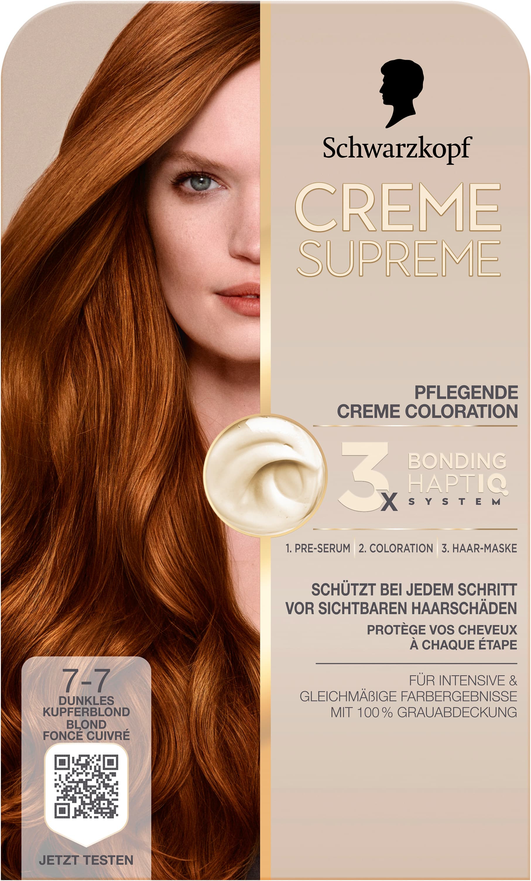 Schwarzkopf Creme Supreme 7-7 Dunkles Kupferblond