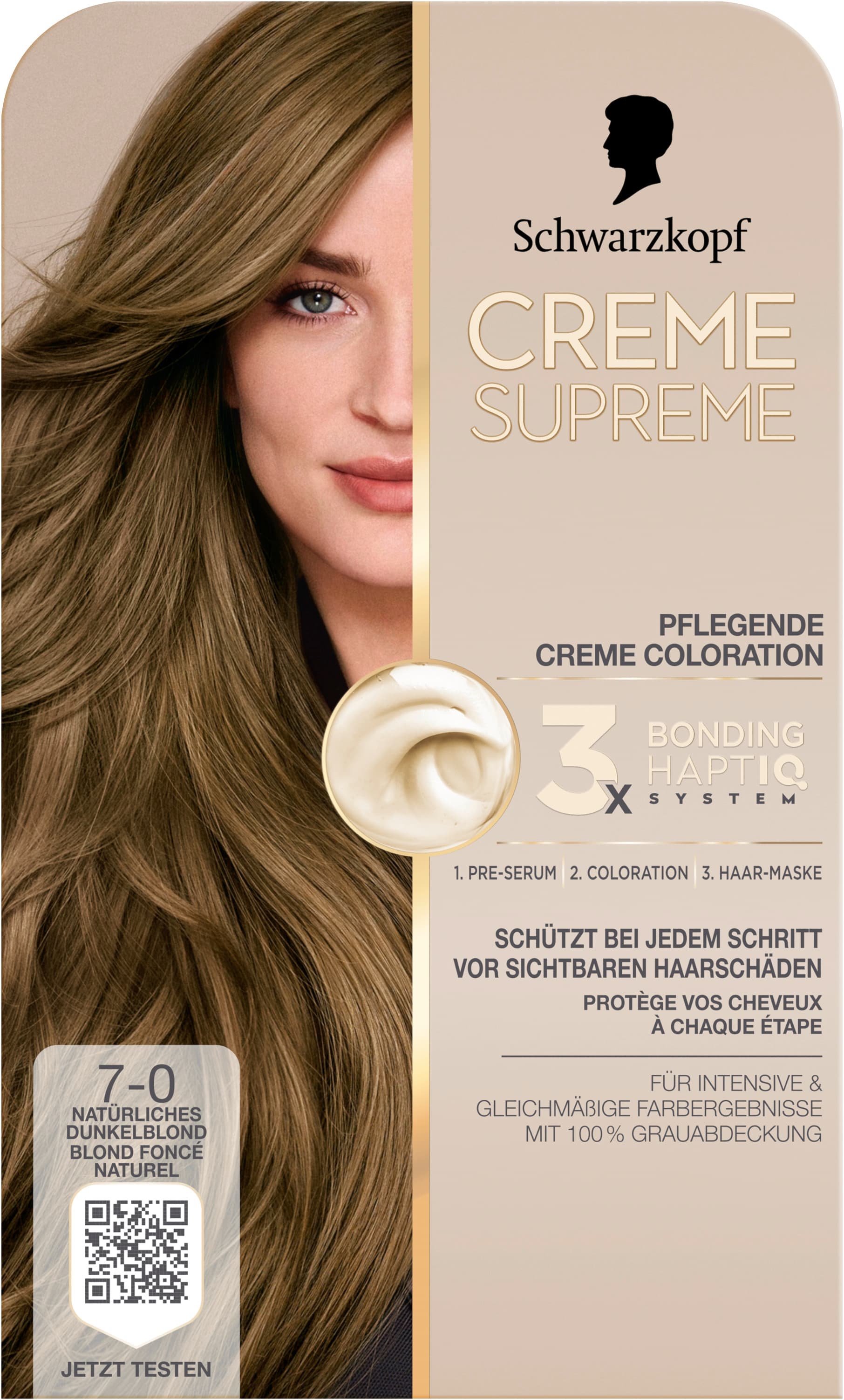 Schwarzkopf Creme Supreme 7-0 Natürliches Dunkelblond