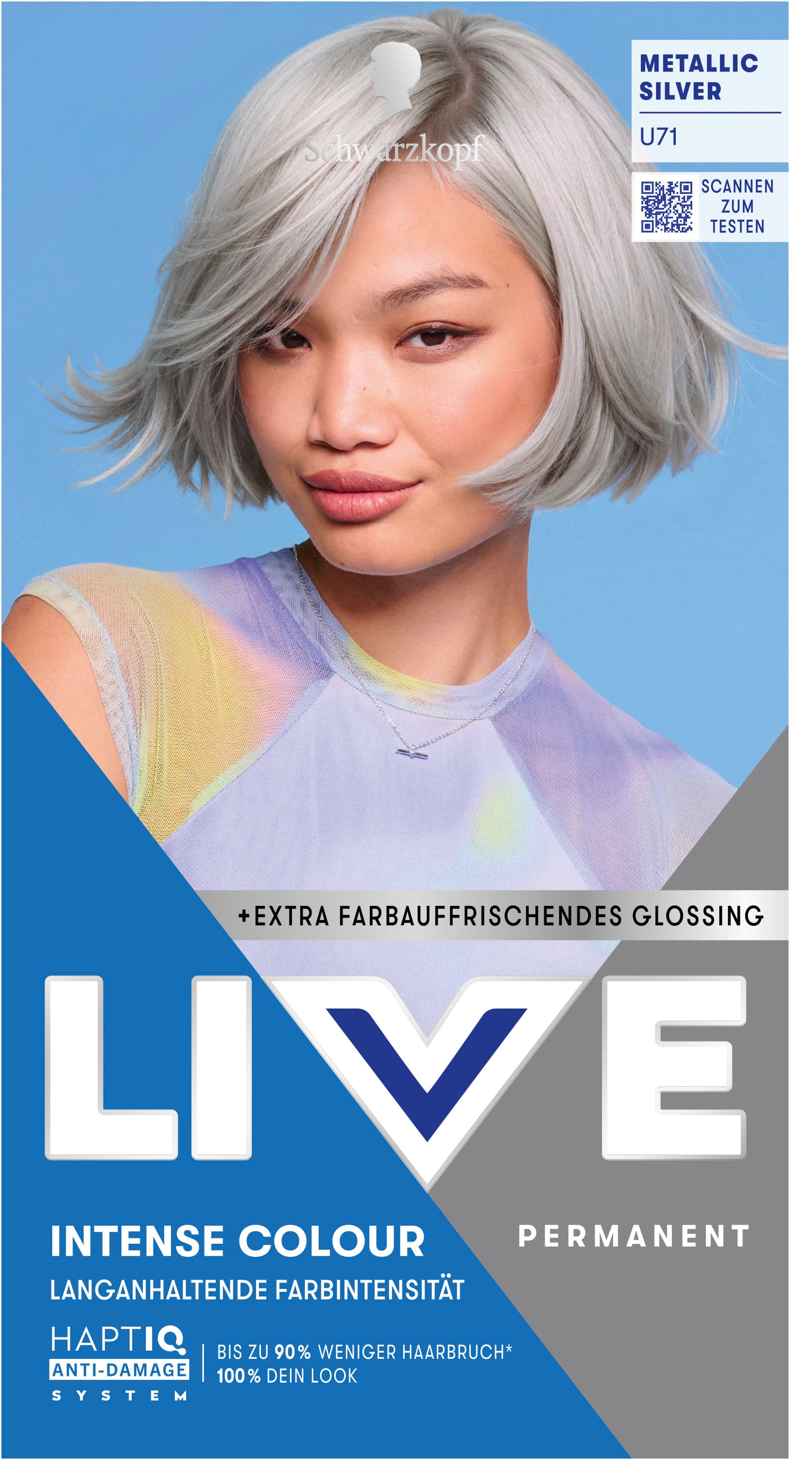 Schwarzkopf LIVE Intense Colour Haarfarbe U71 Metallic Silver