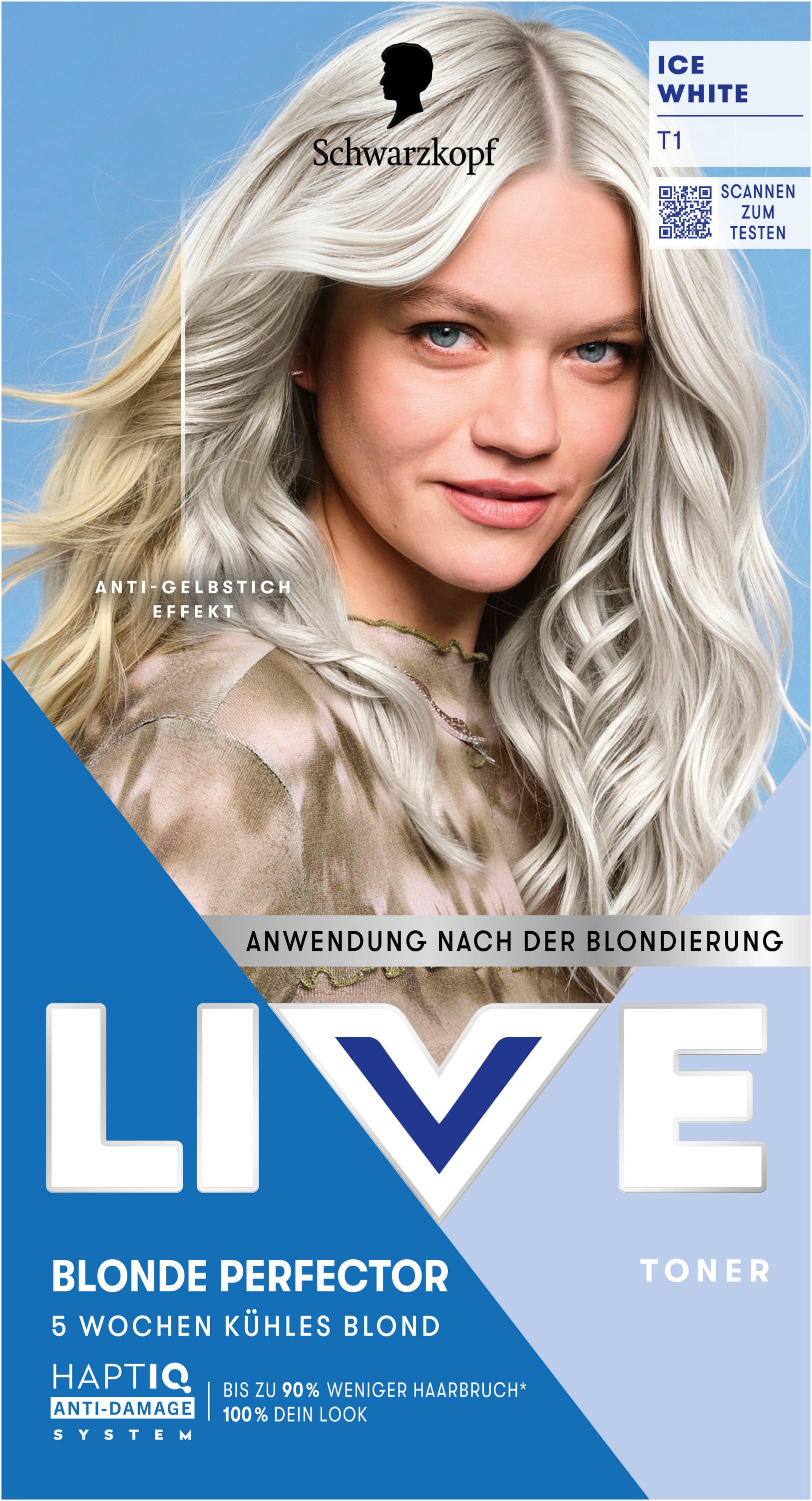 Schwarzkopf LIVE Blonde Perfector Haarfarbe T1 Ice White