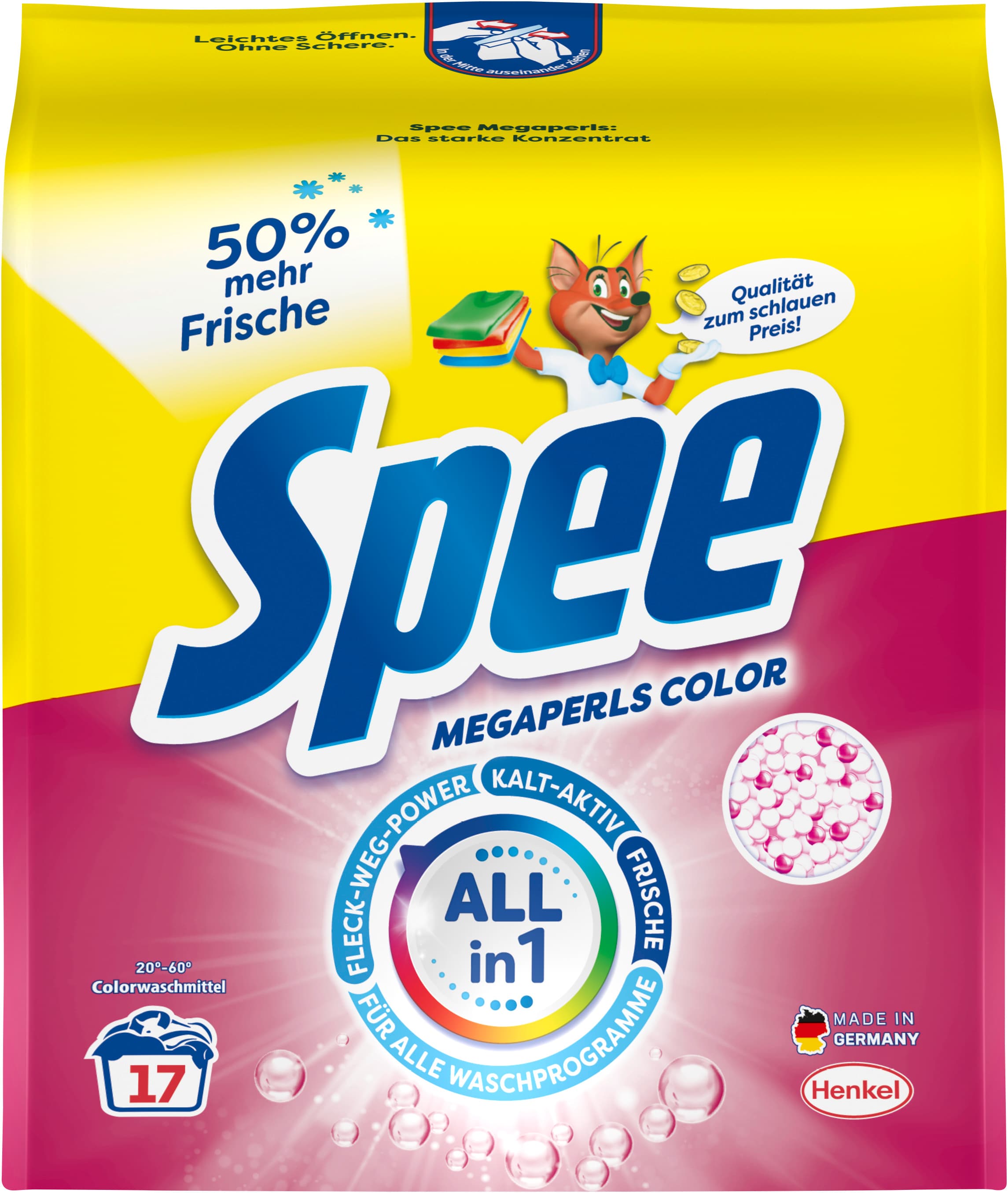SPEE Megaperls Color Allin1 – Waschmittel für Fleck-Weg-Power