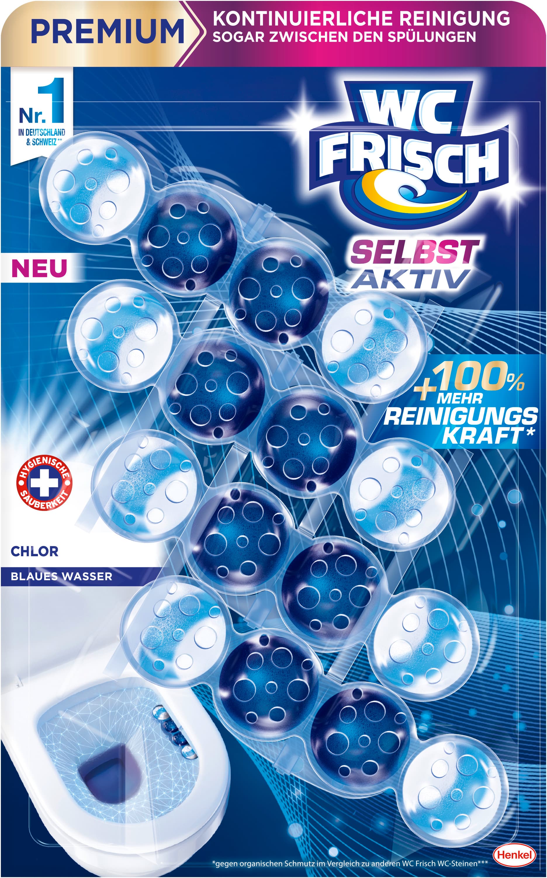 WC FRISCH Selbst Aktiv Blauspüler Chlor