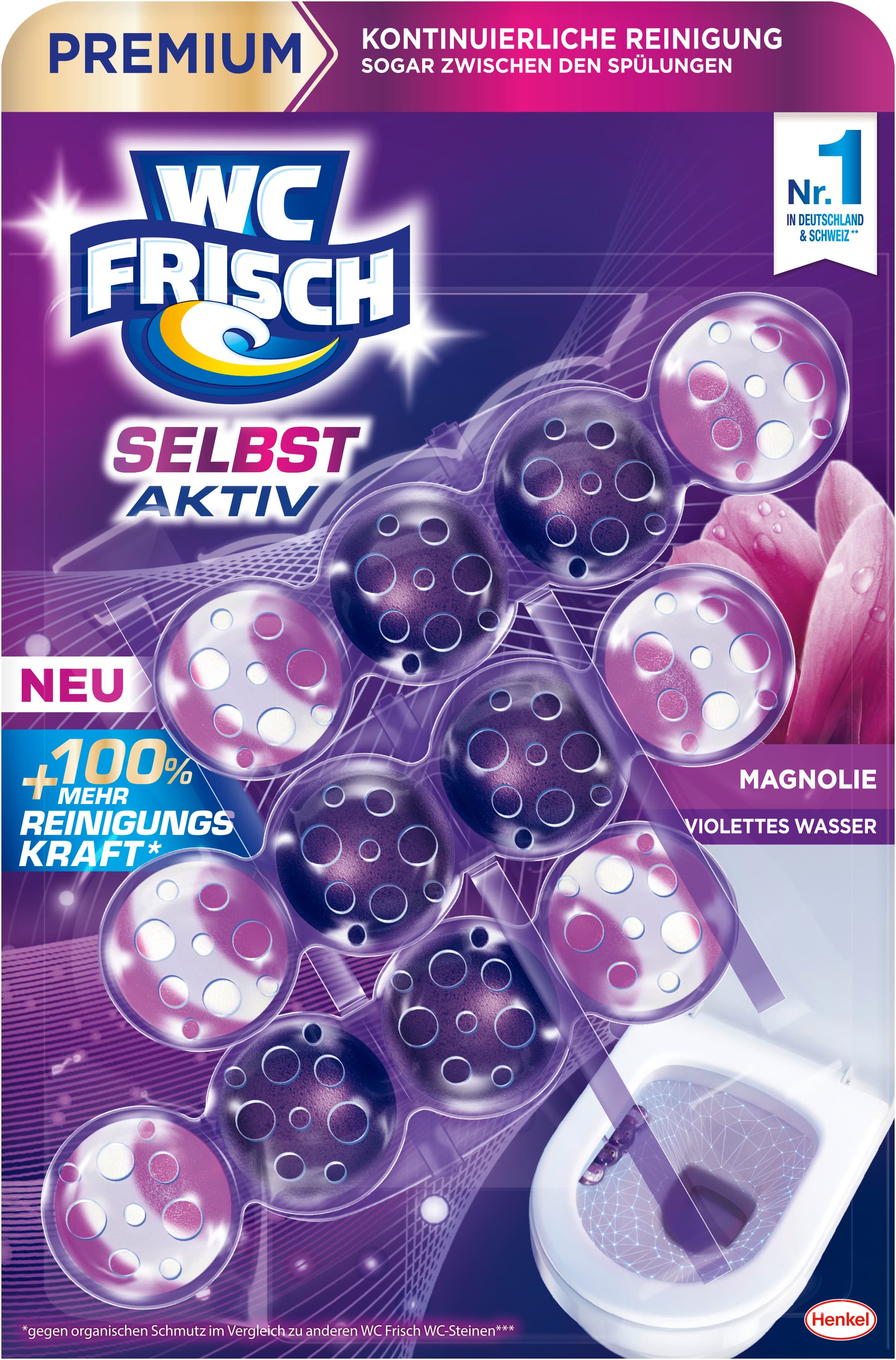 WC-FRISCH Kraft Aktiv Blauspüler Blütenfrische