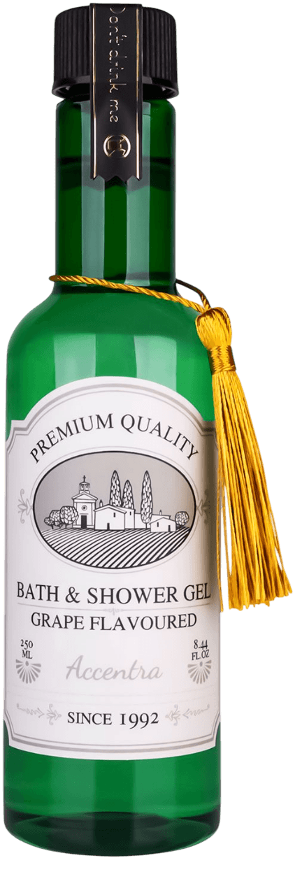 Accentra Bade- & Duschgel Weißwein in kleiner Weinflasche Geschenkpackung