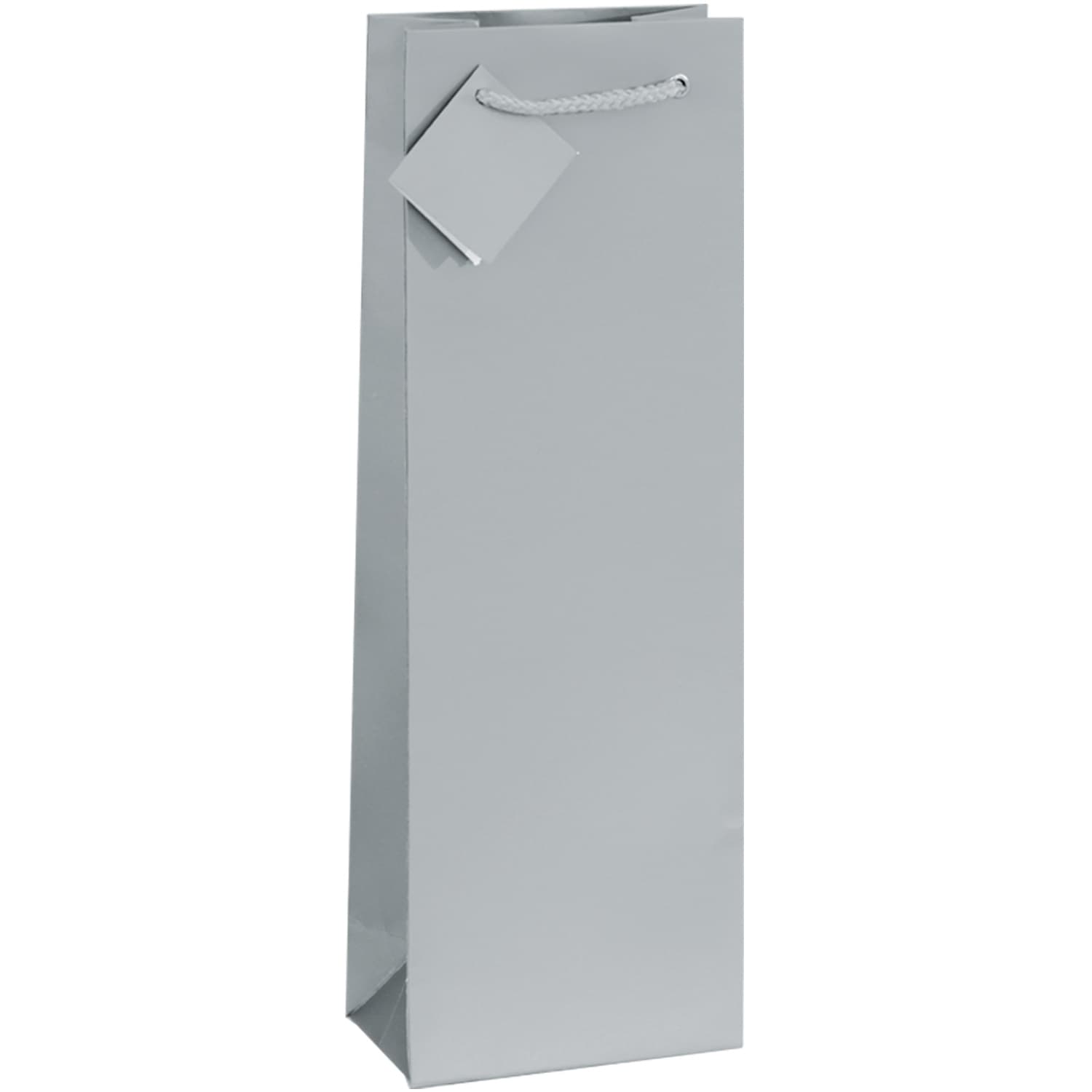 TRUBA Geschenktasche Flasche uni silber