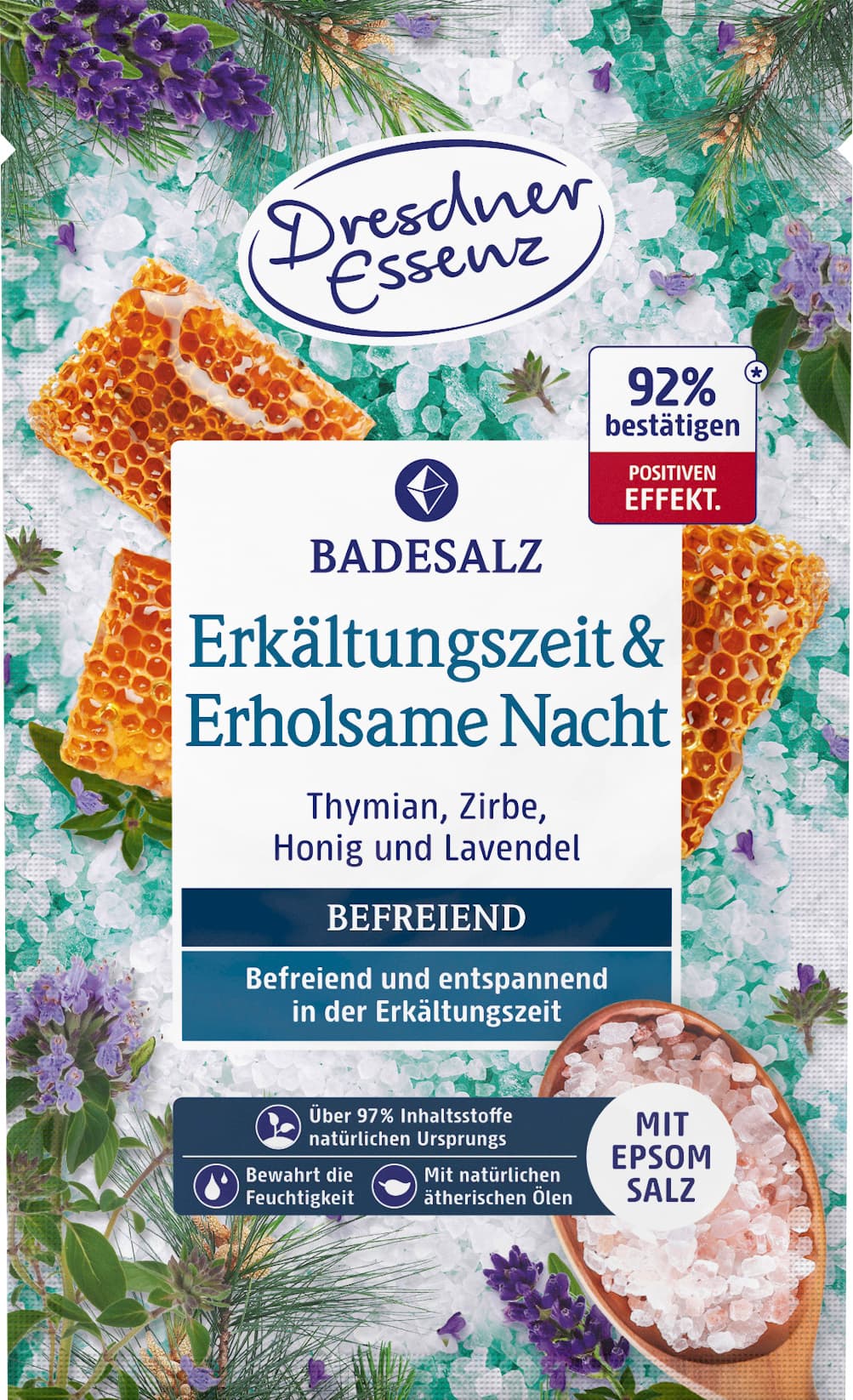 Dresdner Essenz Badesalz Erkältungszeit - Erholsame Nacht