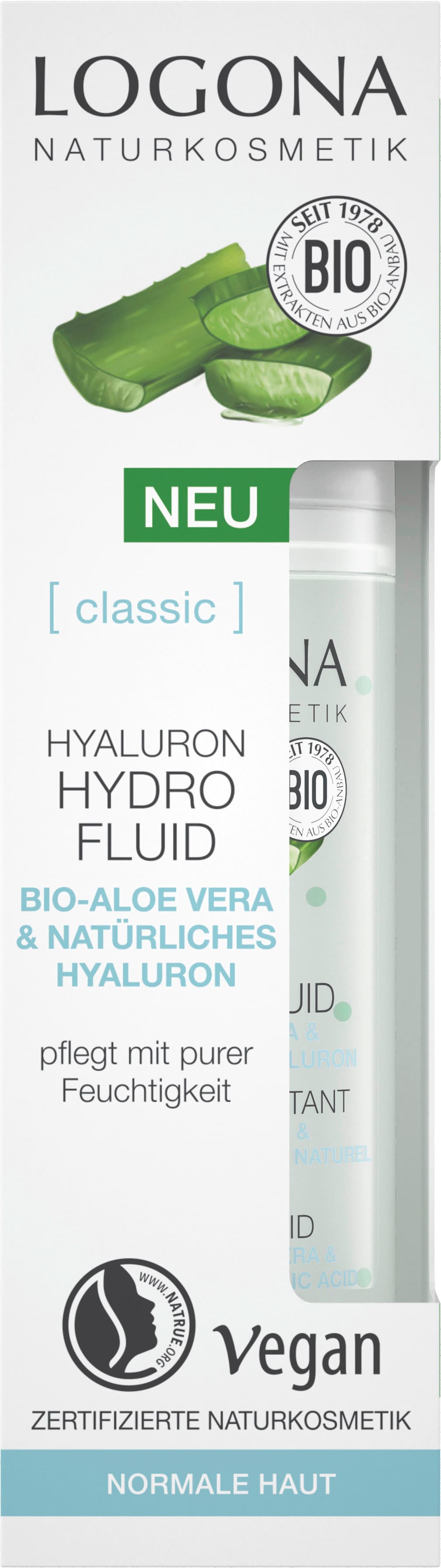 LOGONA CLASSIC Hyaluron Hydro Fluid Bio-Aloe Vera & Hyaluronsäure