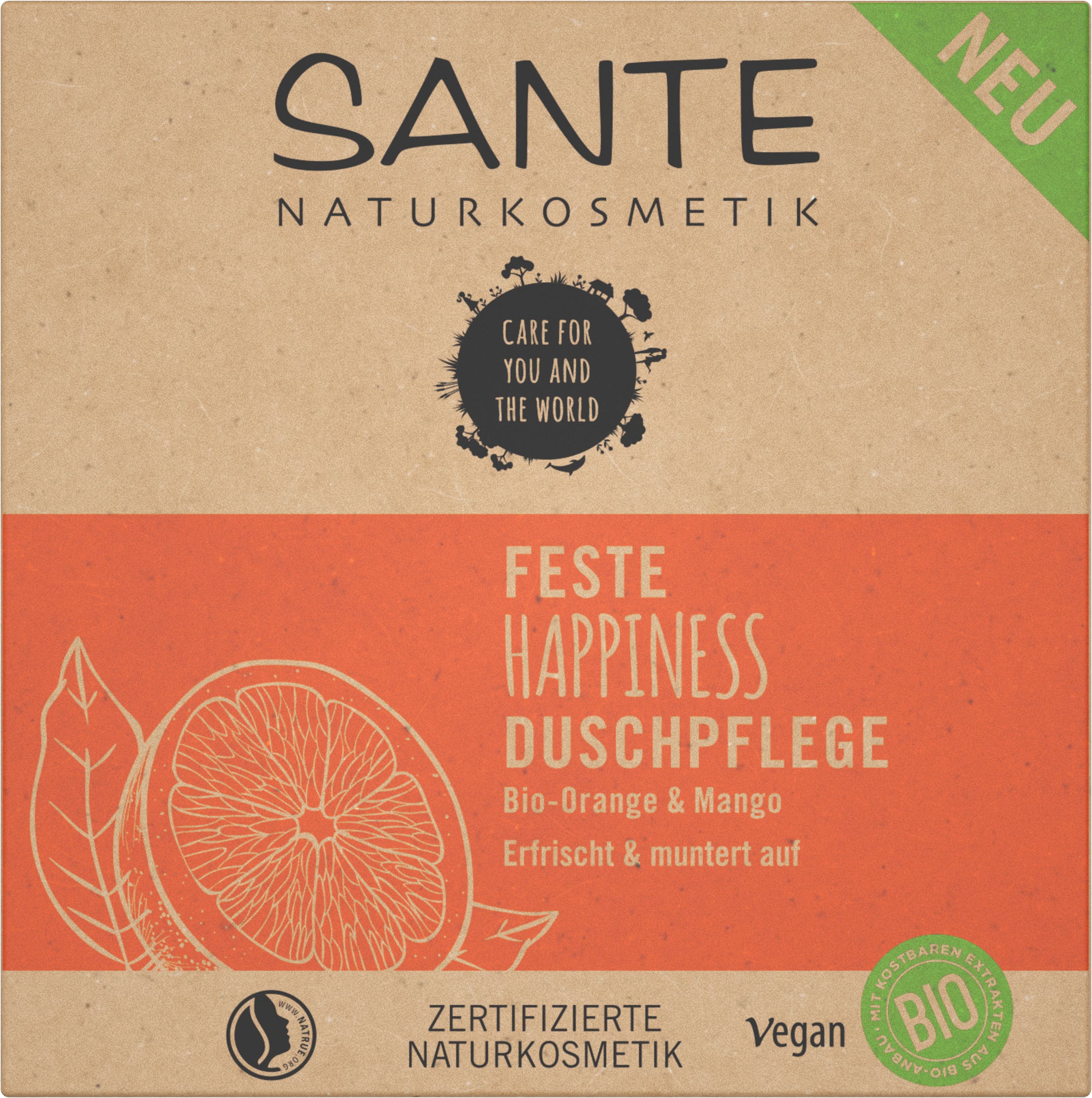 SANTE Feste Happiness Duschpflege Bio-Orange & Mango