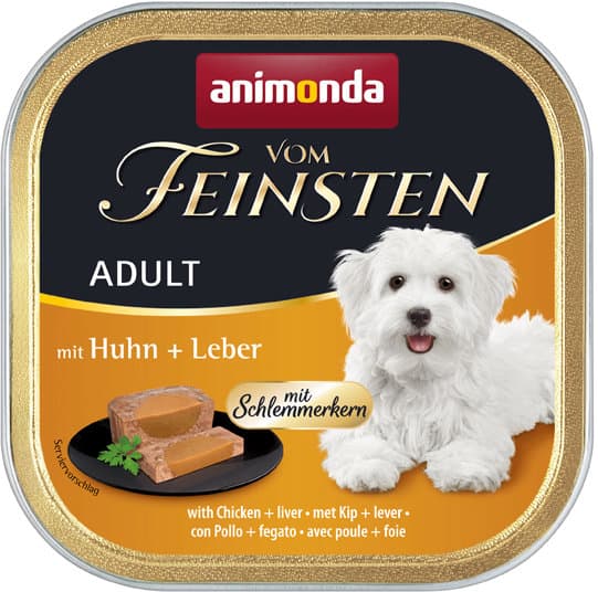ANIMONDA Hundenassfutter vom Feinsten Schlemmerkern mit Huhn + Leber