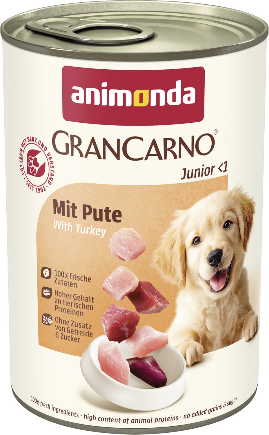 ANIMONDA Hundenassfutter Dose GranCarno Junior mit Pute