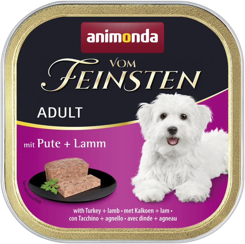 ANIMONDA Hundenassfutter vom Feinsten Adult mit Pute + Lamm