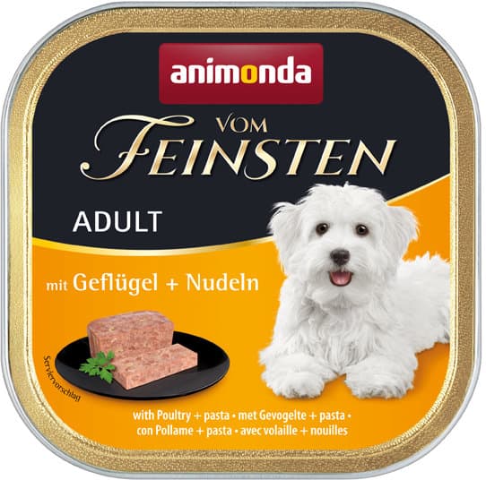 ANIMONDA Hundenassfutter vom Feinsten Adult mit Geflügel + Nudeln