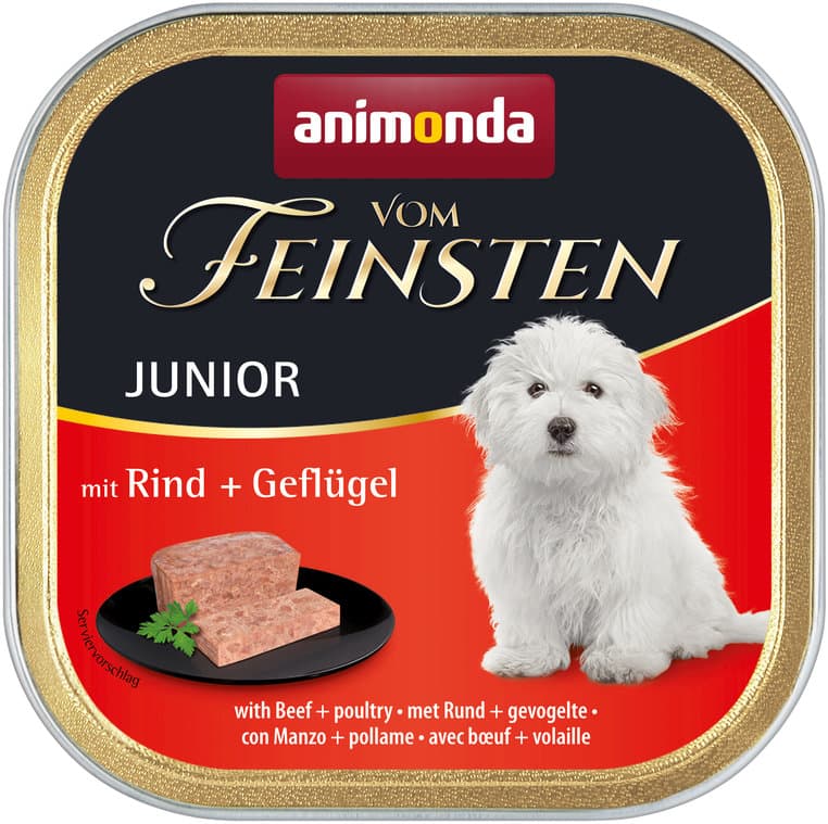 ANIMONDA Hundenassfutter vom Feinsten Junior mit Rind + Geflügel