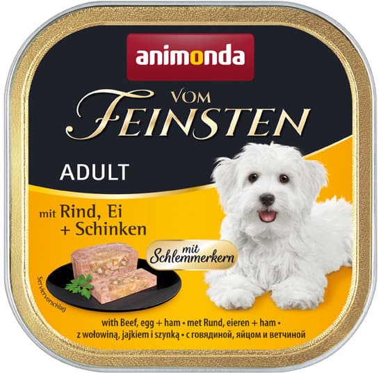 ANIMONDA Hundenassfutter vom Feinsten Schlemmerkern mit Rind, Ei + Schinken