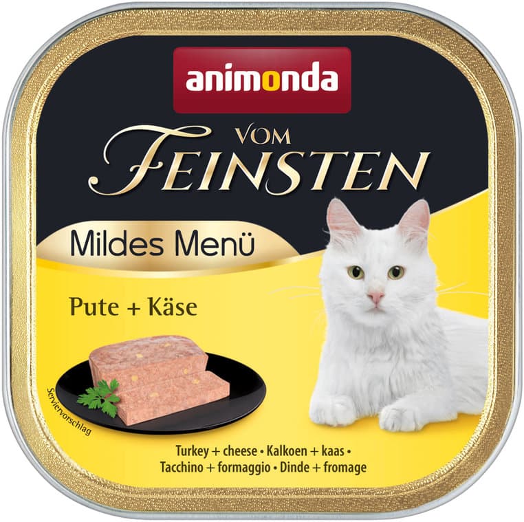 ANIMONDA Katzennassfutter vom Feinsten Mildes Menü mit Pute + Käse