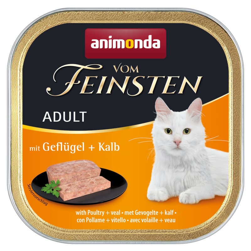 ANIMONDA Katzennassfutter vom Feinsten Adult mit Geflügel + Kalb