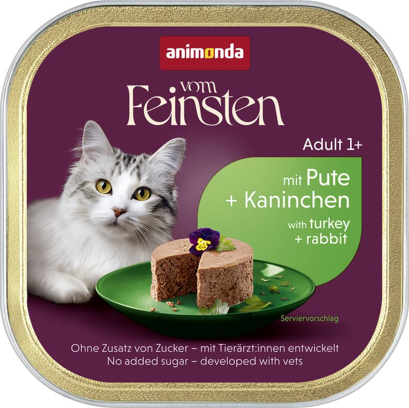 ANIMONDA Katzennassfutter vom Feinsten Adult Pute + Kaninchen