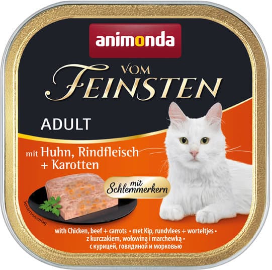 ANIMONDA Katzennassfutter vom Feinsten Schlemmerkern mit Huhn, Rindfleisch + Karotten