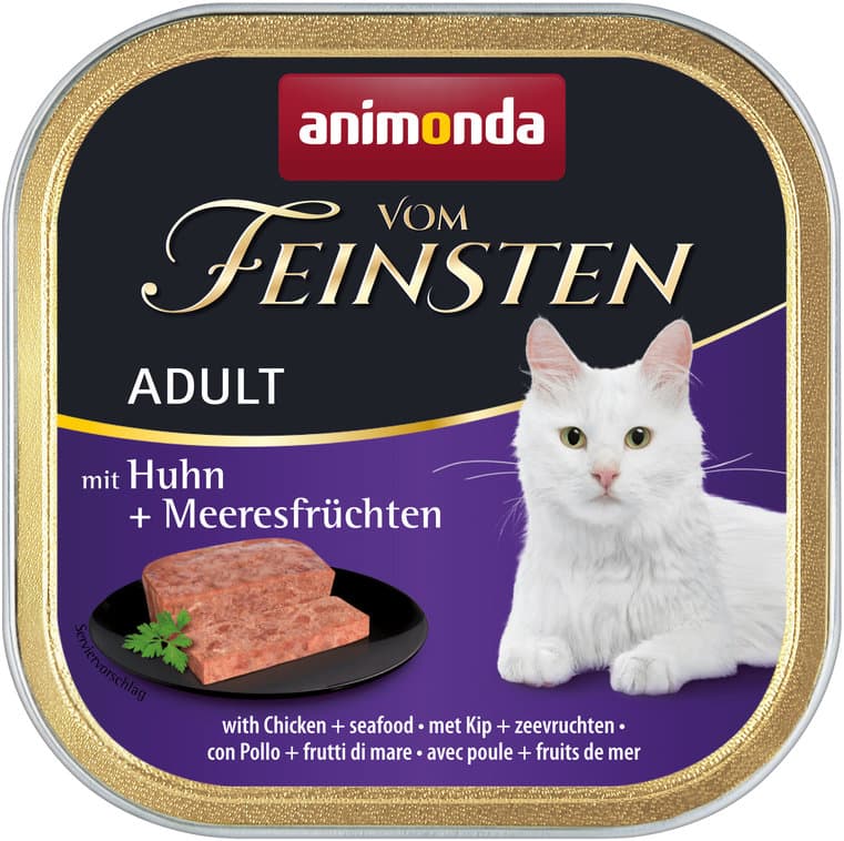 ANIMONDA Katzennassfutter vom Feinsten Adult mit Huhn + Meeresfrüchte
