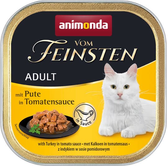 ANIMONDA Katzennassfutter vom Feinsten mit Pute in Tomatensauce