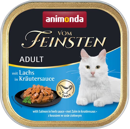 ANIMONDA Katzennassfutter vom Feinsten mit Lachs in Kräutersauce