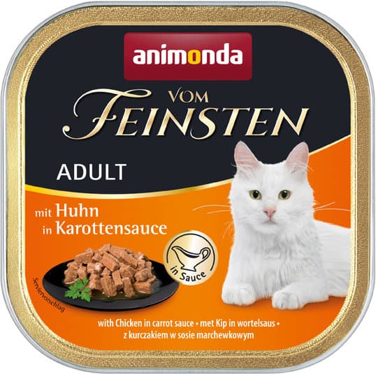 ANIMONDA Katzennassfutter vom Feinsten mit Huhn in Karottensauce