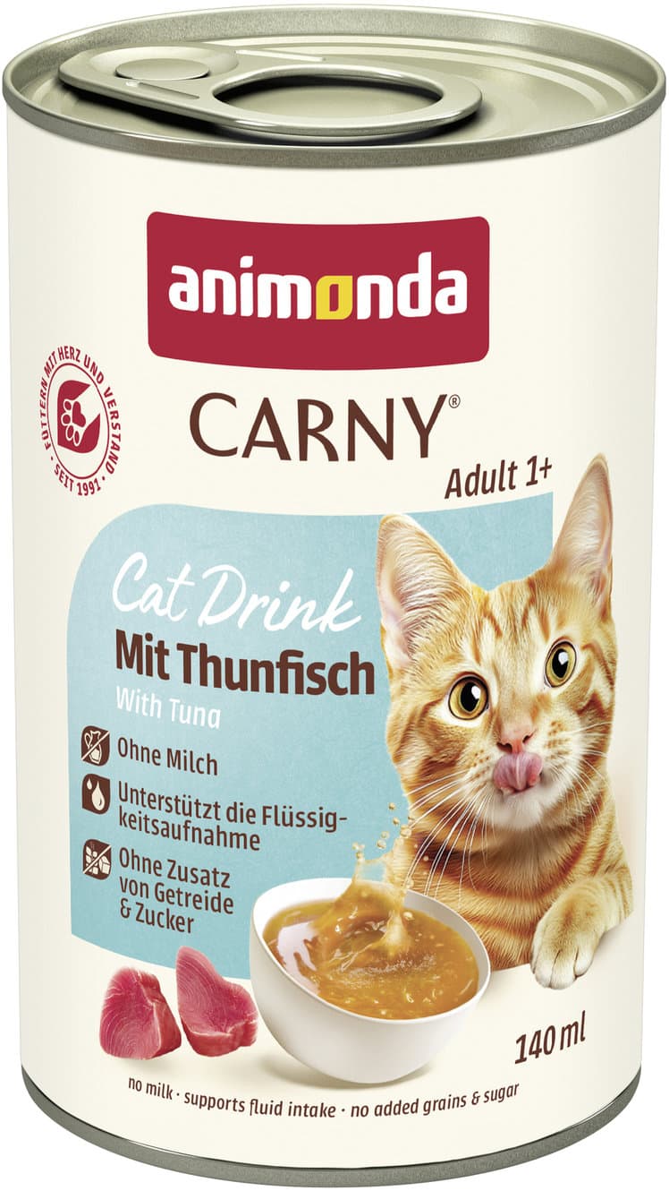 ANIMONDA Katzennassfutter Carny Cat Drink Adult mit Thunfisch