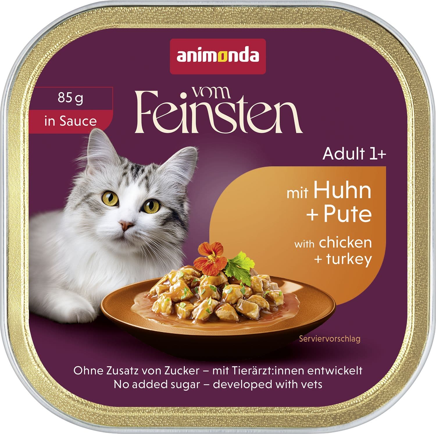 ANIMONDA Katzennassfutter vom Feinsten in Sauce mit Huhn und Pute