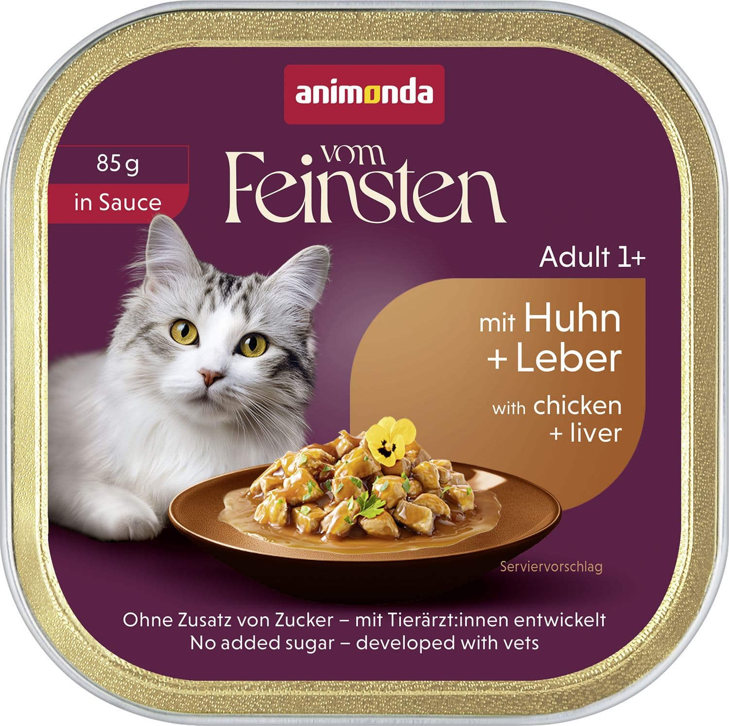 ANIMONDA Katzennassfutter vom Feinsten in Sauce mit Huhn und Leber