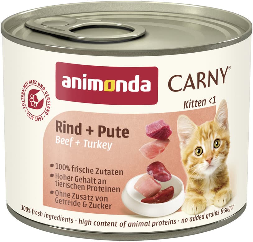 ANIMONDA Katzennassfutter Carny Kitten mit Rind + Pute